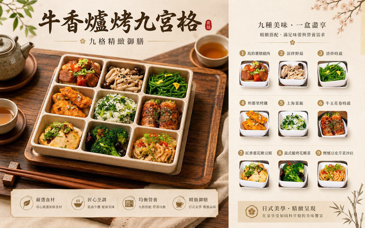 牛香爐烤九宮格